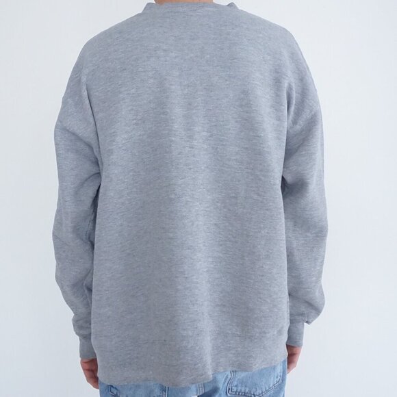 Vintage Jansport Gray Green Embroidered Northern Michigan U Dad Crewneck Sweater - Picture 2 of 9